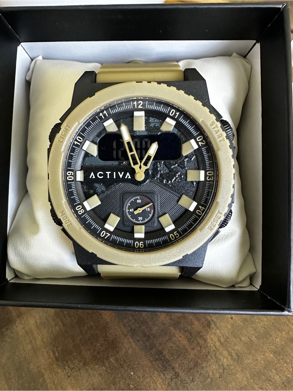 Activa Men's Dual-Display Watch - khaki and Black